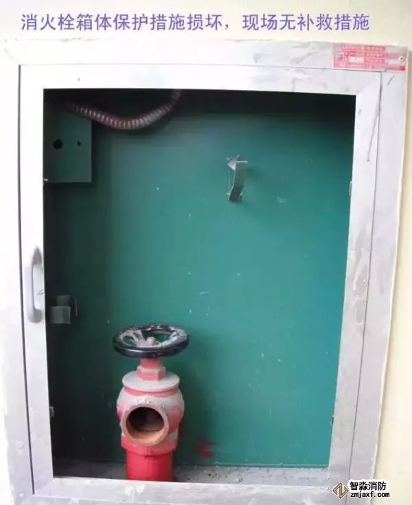 消火栓箱体保护措施损坏