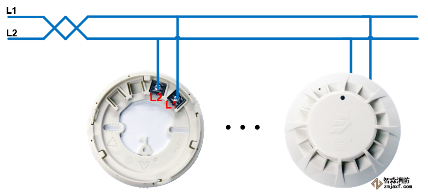 青鸟JTW-ZD-JBF5110 点型感温火灾探测器（A2R)安装接线图